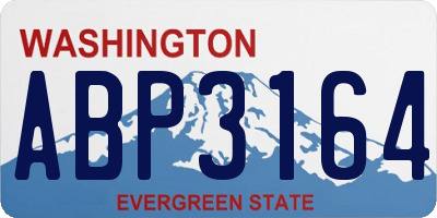 WA license plate ABP3164
