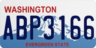 WA license plate ABP3166