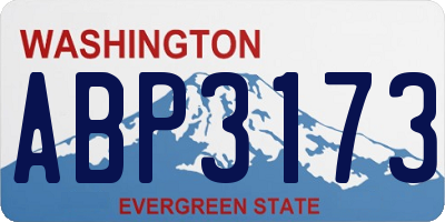 WA license plate ABP3173