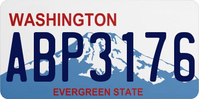 WA license plate ABP3176