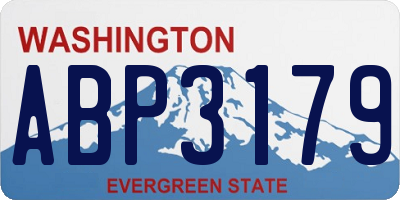 WA license plate ABP3179