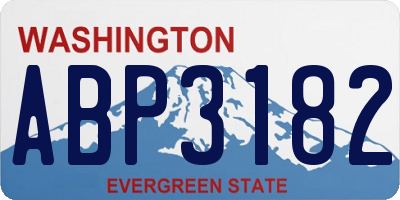 WA license plate ABP3182