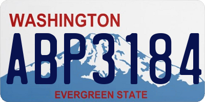 WA license plate ABP3184