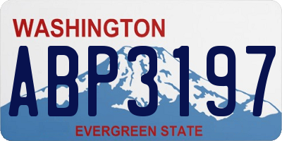 WA license plate ABP3197