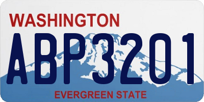 WA license plate ABP3201