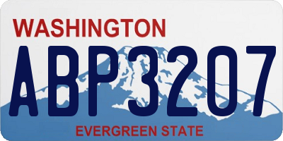 WA license plate ABP3207
