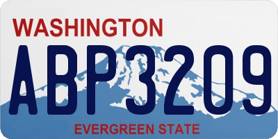 WA license plate ABP3209