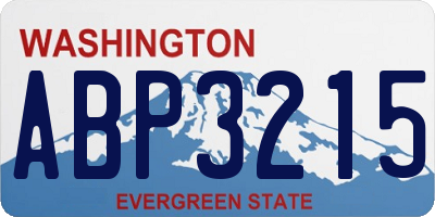 WA license plate ABP3215