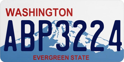 WA license plate ABP3224