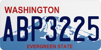 WA license plate ABP3225