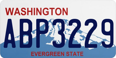 WA license plate ABP3229