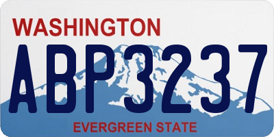 WA license plate ABP3237