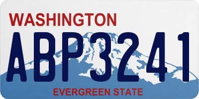 WA license plate ABP3241