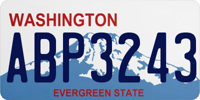 WA license plate ABP3243
