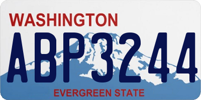WA license plate ABP3244