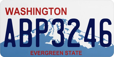 WA license plate ABP3246
