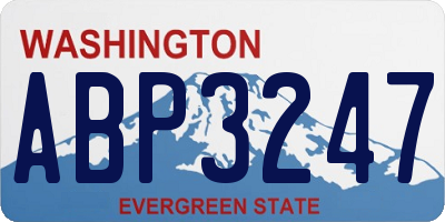 WA license plate ABP3247