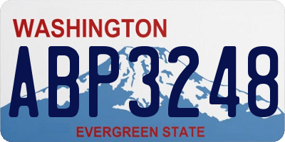 WA license plate ABP3248