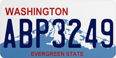 WA license plate ABP3249