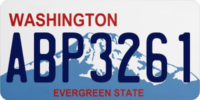 WA license plate ABP3261