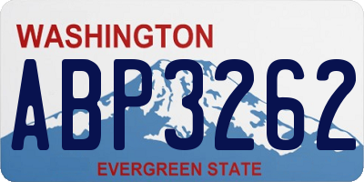 WA license plate ABP3262