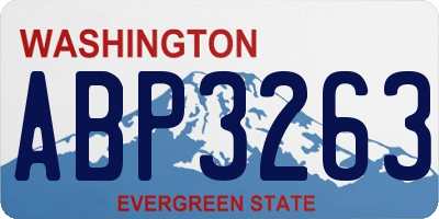 WA license plate ABP3263