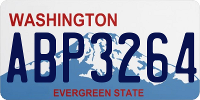 WA license plate ABP3264