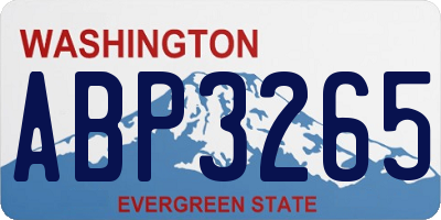 WA license plate ABP3265