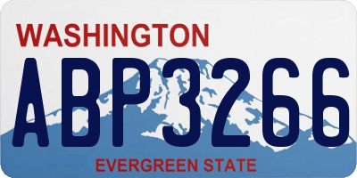 WA license plate ABP3266