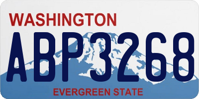 WA license plate ABP3268