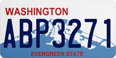WA license plate ABP3271