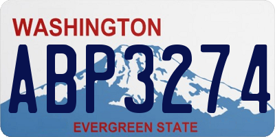 WA license plate ABP3274