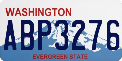 WA license plate ABP3276