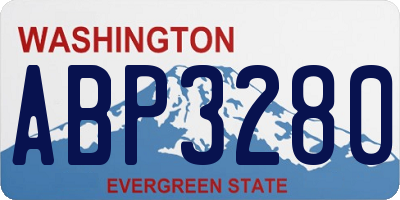 WA license plate ABP3280