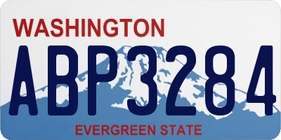 WA license plate ABP3284