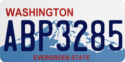 WA license plate ABP3285