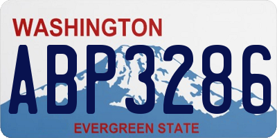WA license plate ABP3286