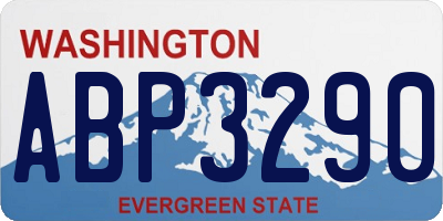 WA license plate ABP3290
