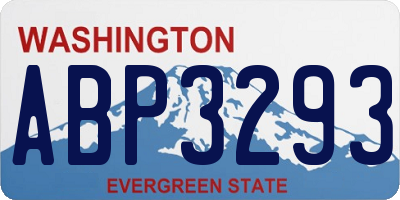 WA license plate ABP3293
