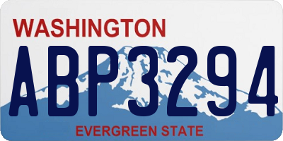 WA license plate ABP3294