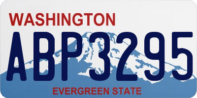 WA license plate ABP3295