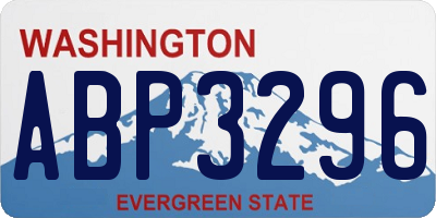 WA license plate ABP3296