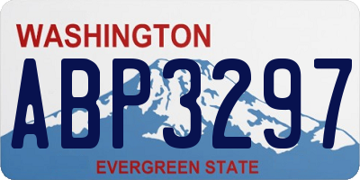 WA license plate ABP3297