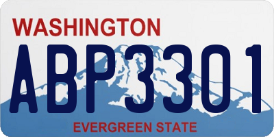 WA license plate ABP3301
