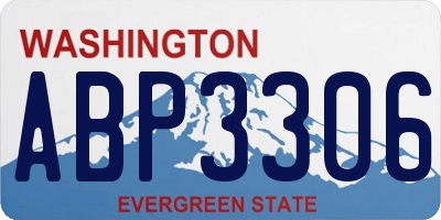 WA license plate ABP3306