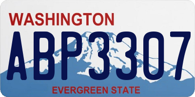 WA license plate ABP3307