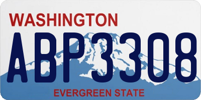 WA license plate ABP3308