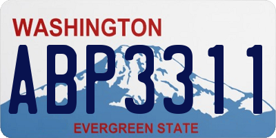 WA license plate ABP3311