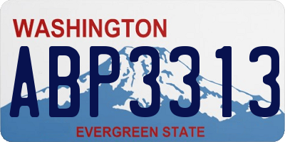 WA license plate ABP3313