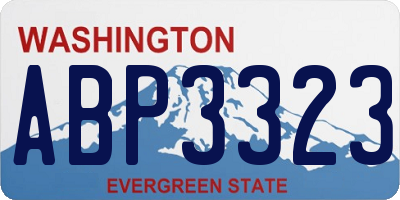 WA license plate ABP3323